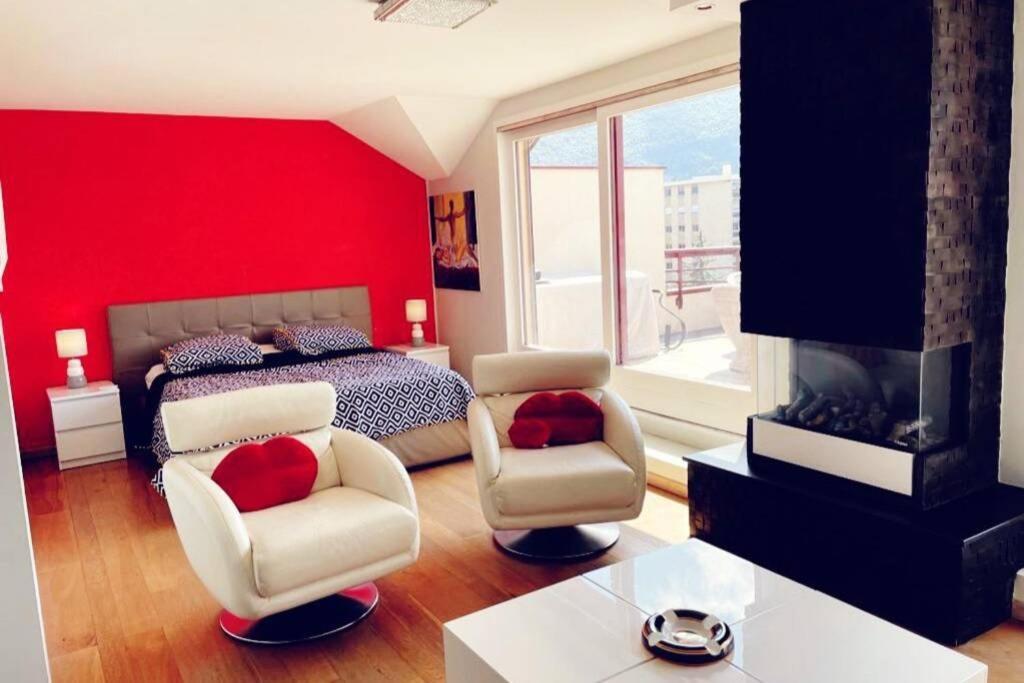 Ferienwohnung Le Vendome - Loft De Luxe Geneve Gaillard Exterior foto